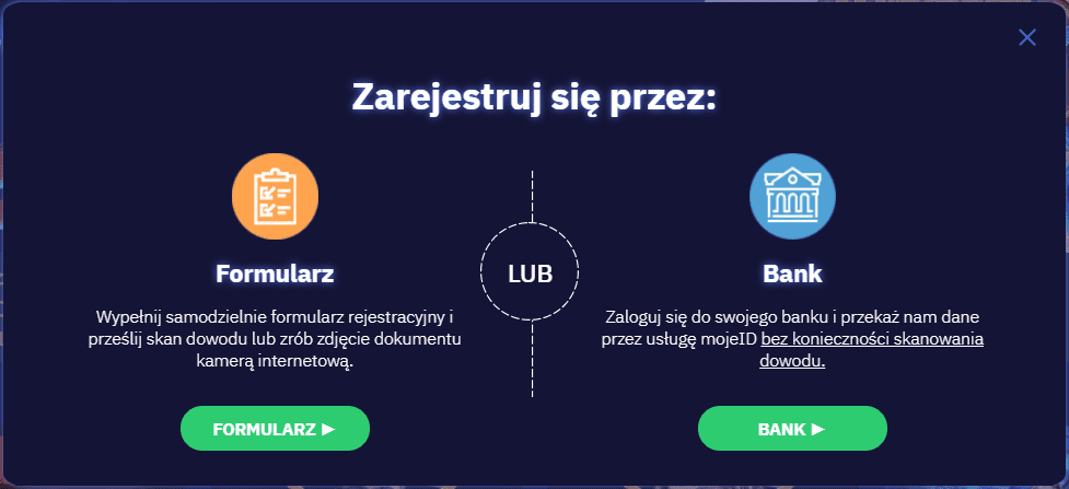 Rejestracja w Total Casino